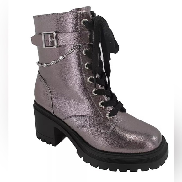 POP Yeardly Pewter Ankle Boots - Picture 1 of 17